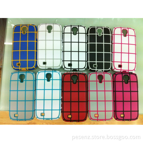 Telephone Accessories for Samsung I9500 S4 Phone Covertpu+PC Gridding